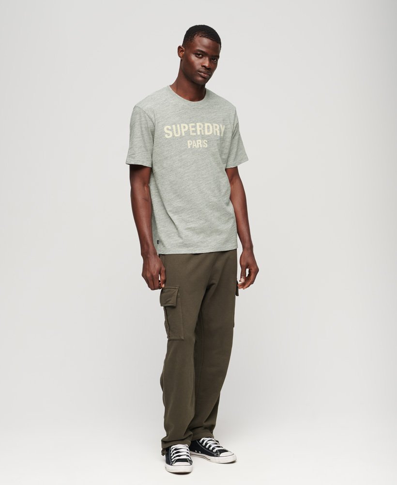 Men\'s Luxury Sport Loose T-Shirt in Athletic Grey Marl | Superdry US