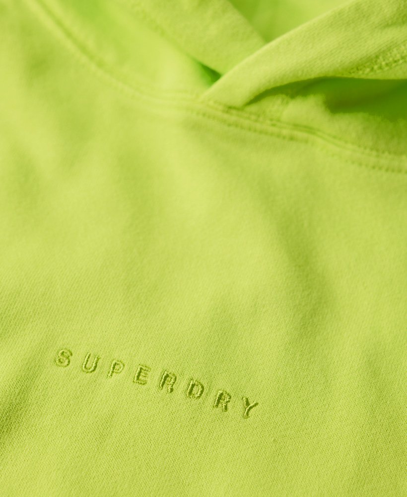 Womens - Micro Logo Embroidered Boxy Hoodie in Sunny Lime Green ...