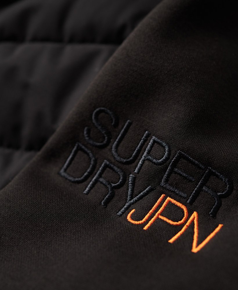 Womens - Hooded Storm Hybrid Padded Jacket in Black | Superdry UK