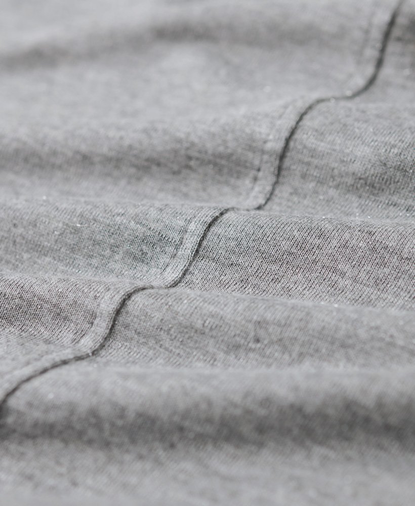 Women's Long Sleeve Jersey V-Neck Top in Grey Metallic | Superdry US