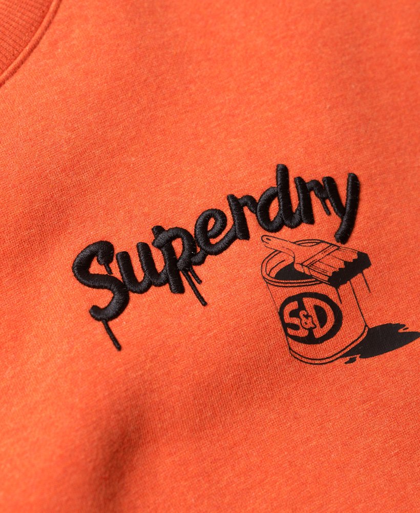 Mens - Workwear Trade Sweatshirt in Bright Orange Marl | Superdry UK