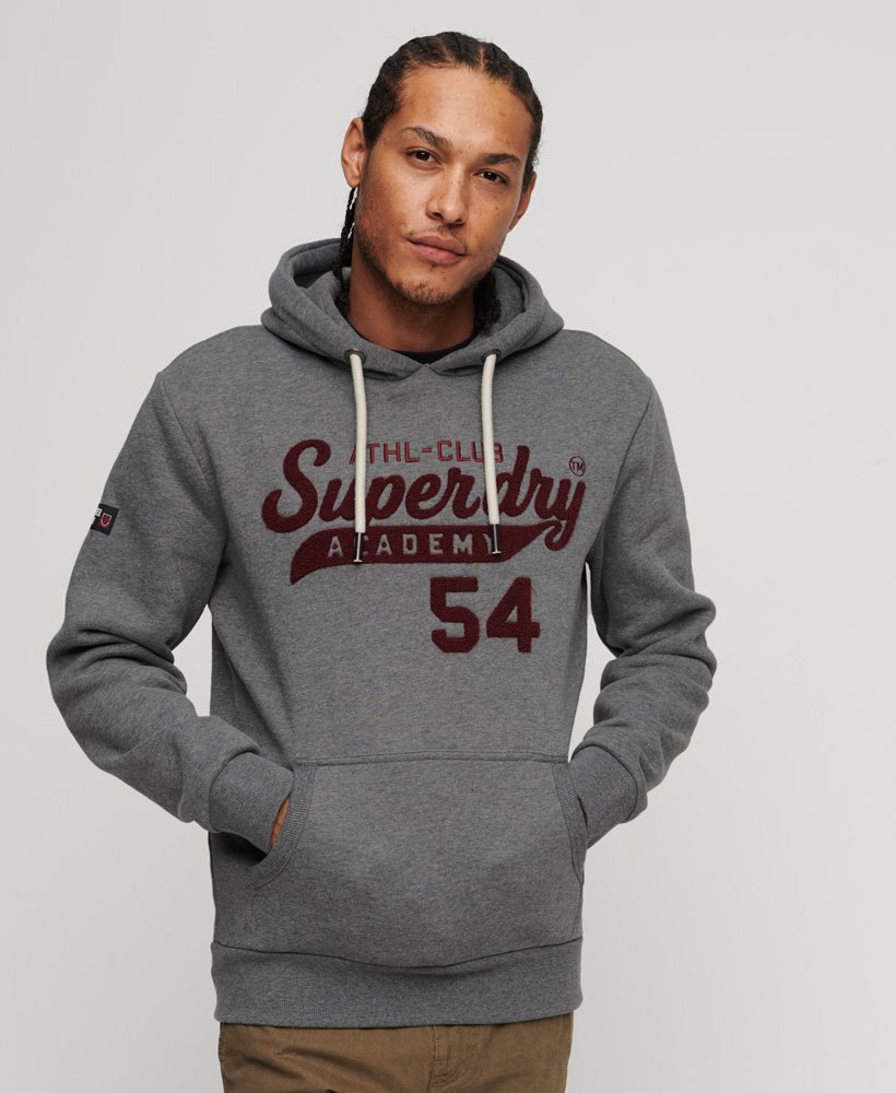 Superdry Zip-up sweatshirt - rich charcoal marl/grey 
