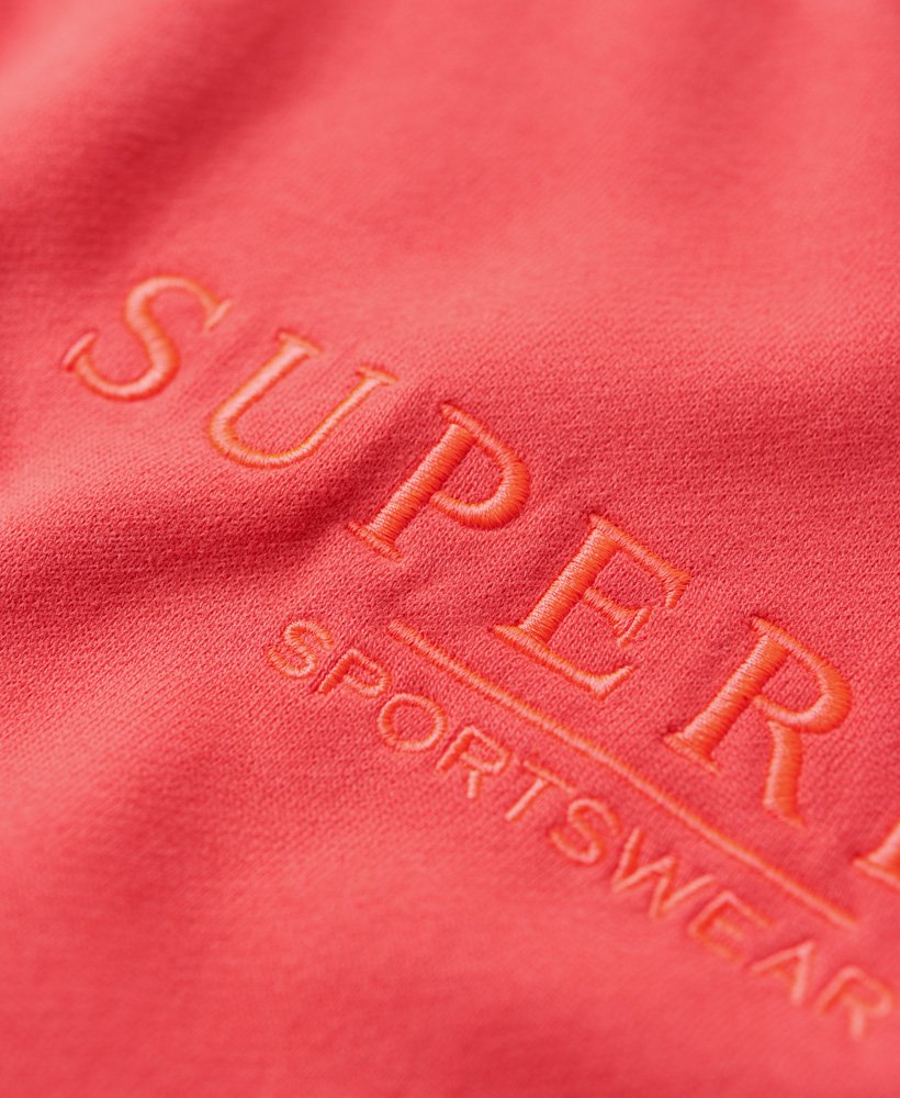Womens - Embroidered Loose Crew Sweatshirt in Active Pink | Superdry UK