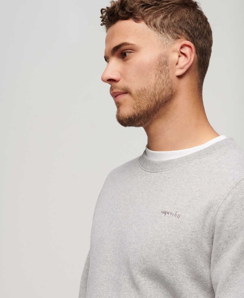 Mens - Vintage Washed Sweatshirt in College Grey Marl | Superdry UK
