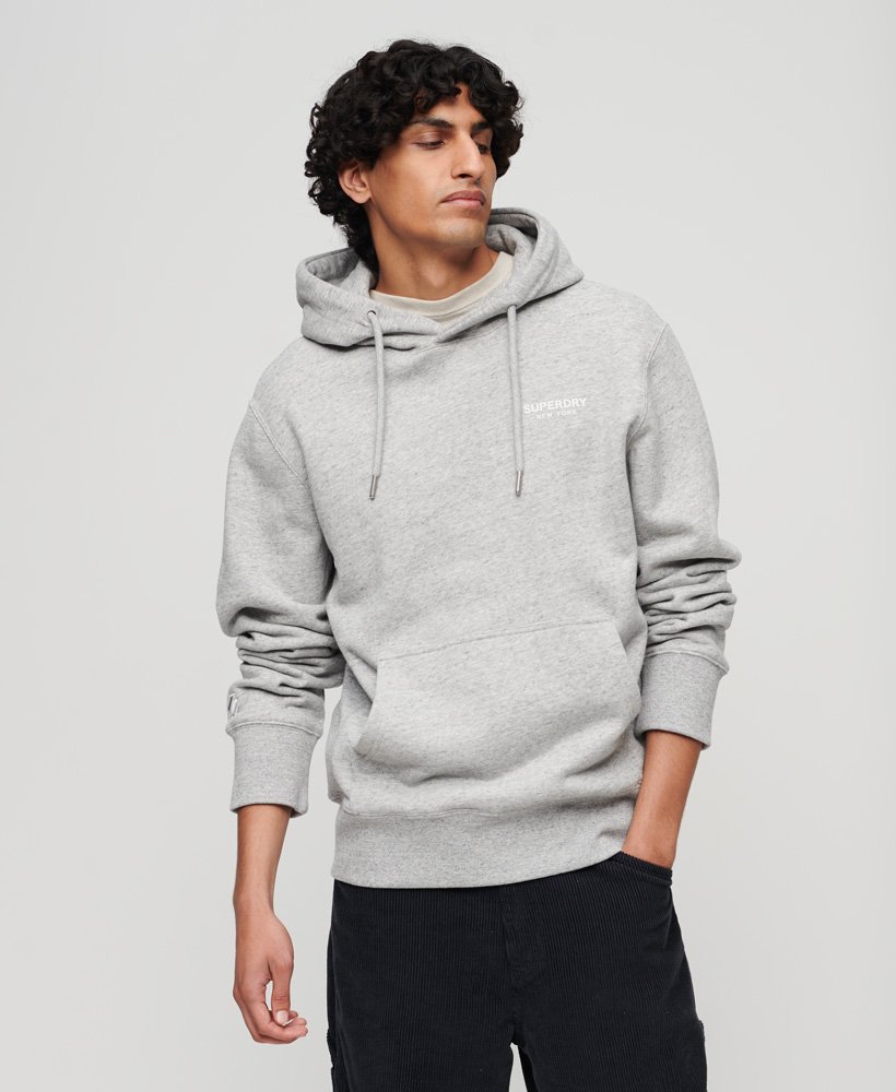 Superdry Sport hooded sweat in gray