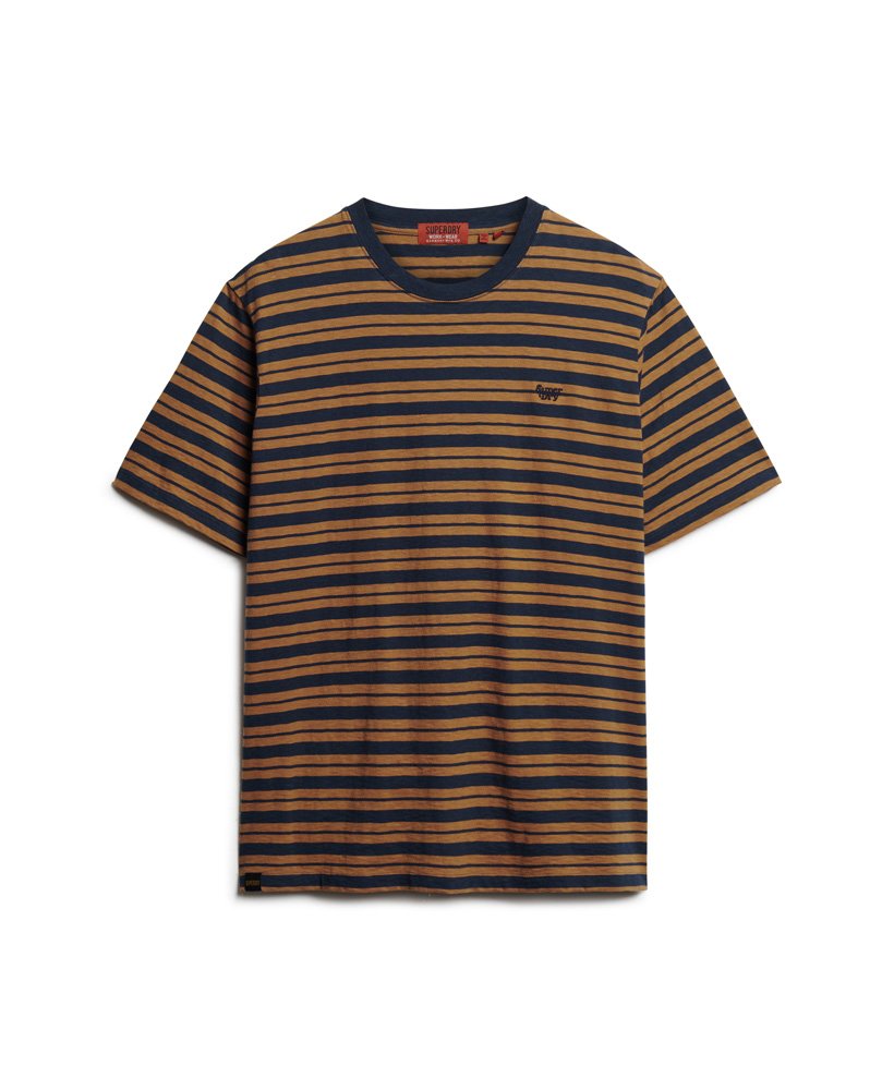 Men's Sale Relaxed Stripe T-Shirt in Camel Stripe | Superdry UK