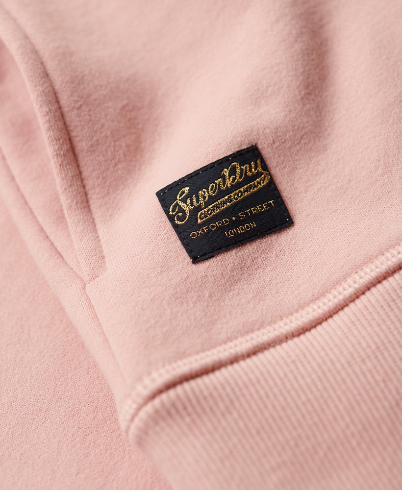 Womens - Luxe Metallic Logo Hoodie in Pink | Superdry UK