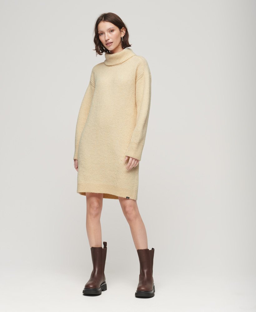 Superdry Knitted Roll Neck Jumper Dress - Women's Products