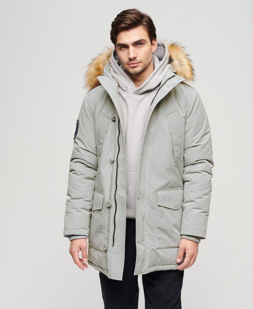 Superdry Everest Faux Fur Men\'s Coat Hooded - Jackets Mens Parka