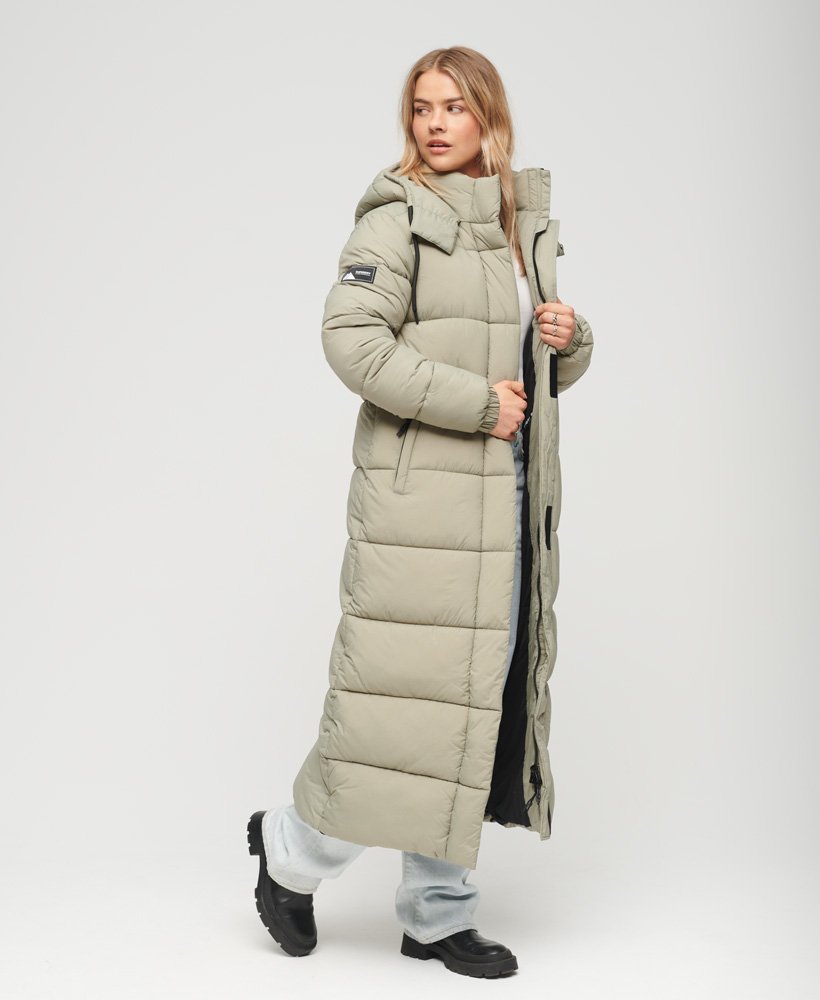 Womens longline 2025 down coat