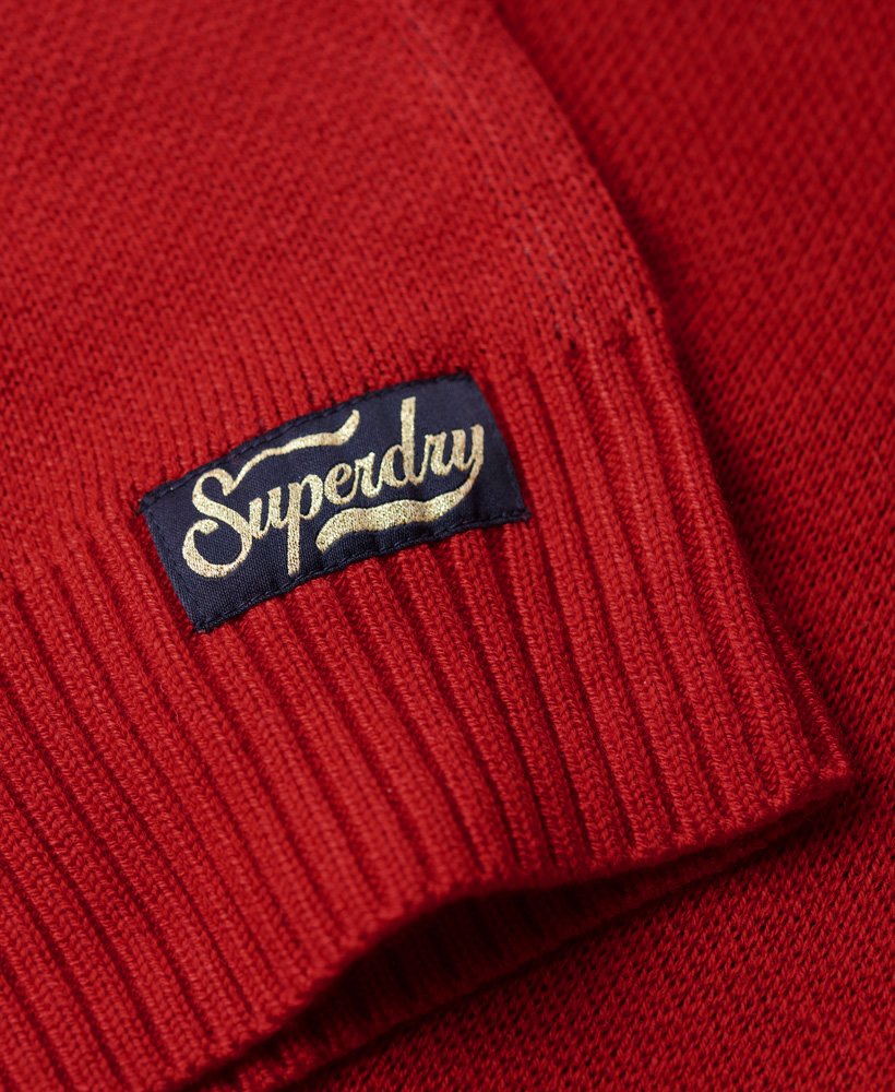 Womens - Retro Ski Knit Jumper in Bright Red | Superdry UK