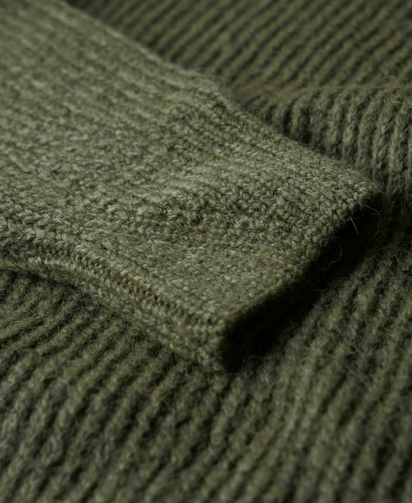 Femme - Robe pull en tricot à col roulé Vert Mousse Tendre