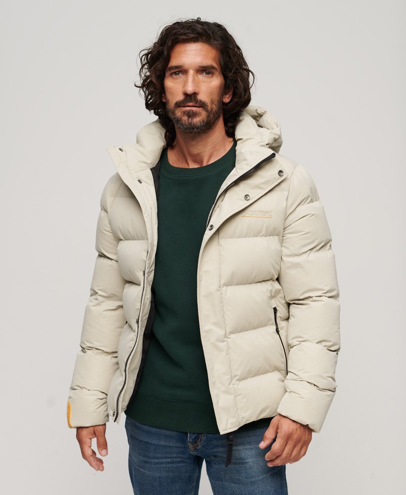 Superdry Hooded Microfibre Sports Puffer Jacket - Men's Mens Jackets