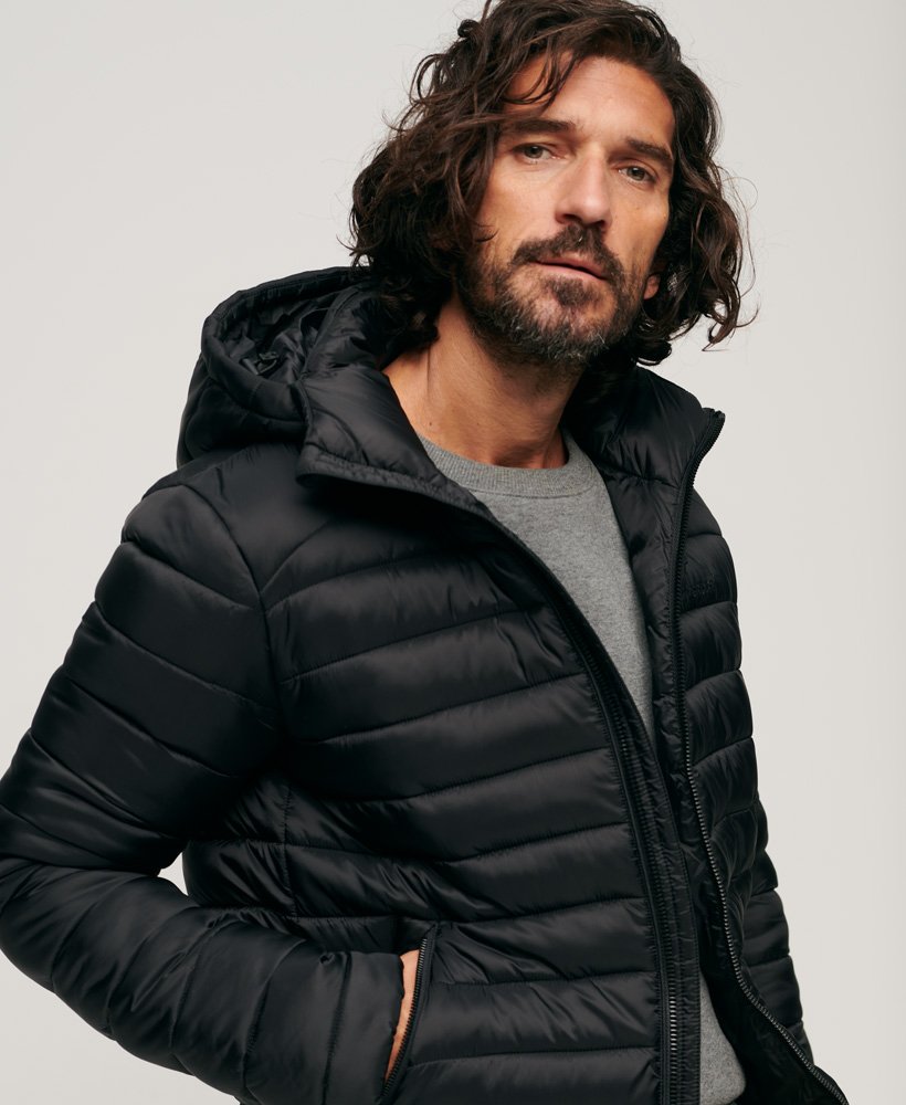 Noir Veste matelassée à capuche Fuji Sport - pour Homme