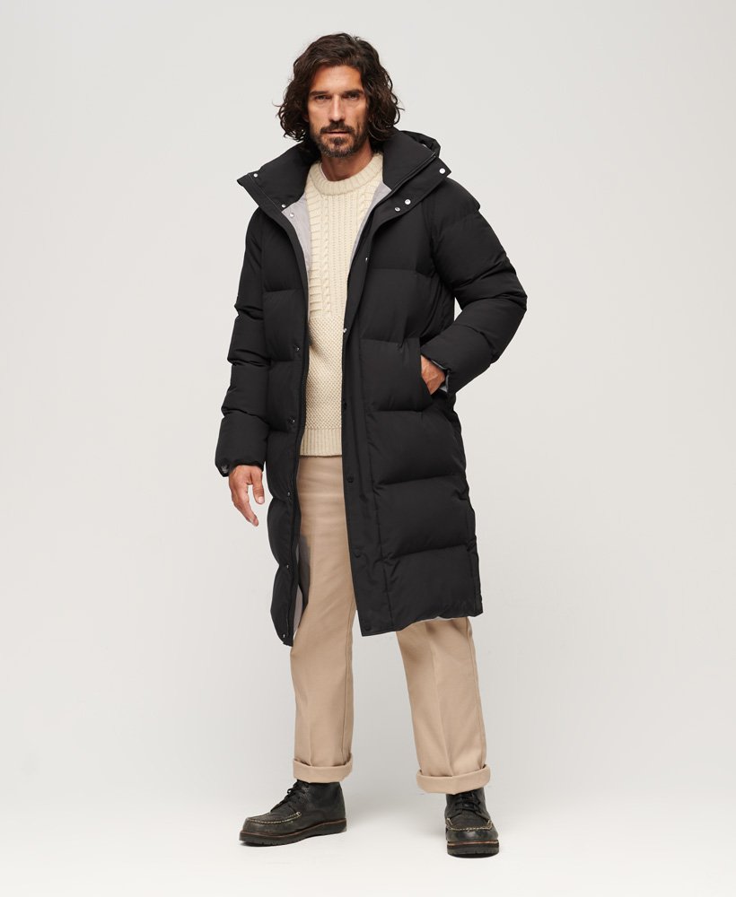 Superdry Longline Hooded Puffer Coat - Men\'s Mens Jackets