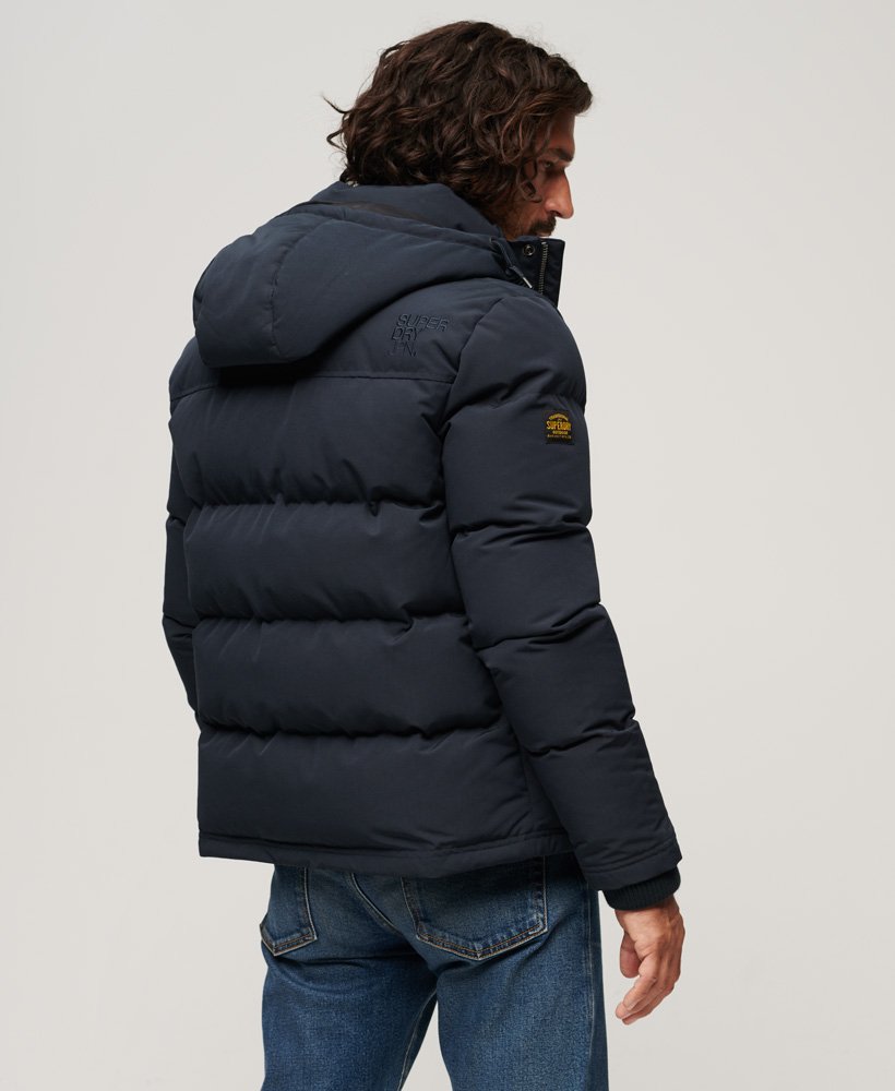  Superdry Parka Everest de piel sintética con capucha para hombre,  corte ajustado, Cromo Nórdico Azul Marino : Ropa, Zapatos y Joyería