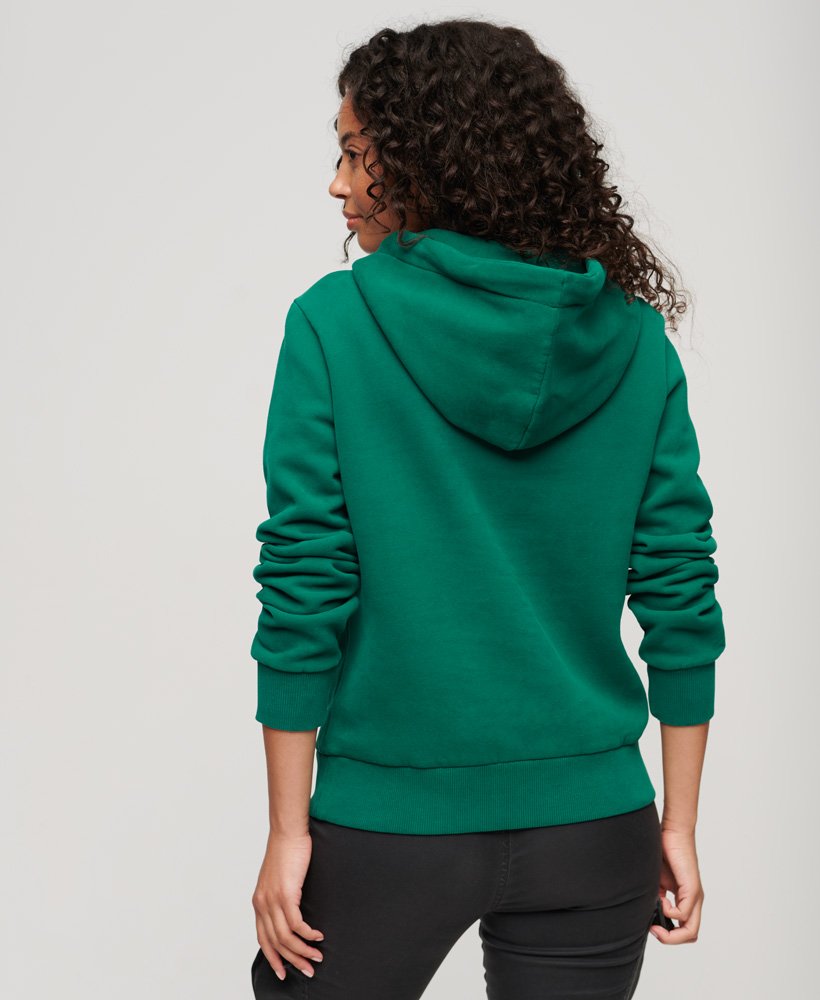 Womens - Scripted College Graphic Hoodie in Storm Green | Superdry UK