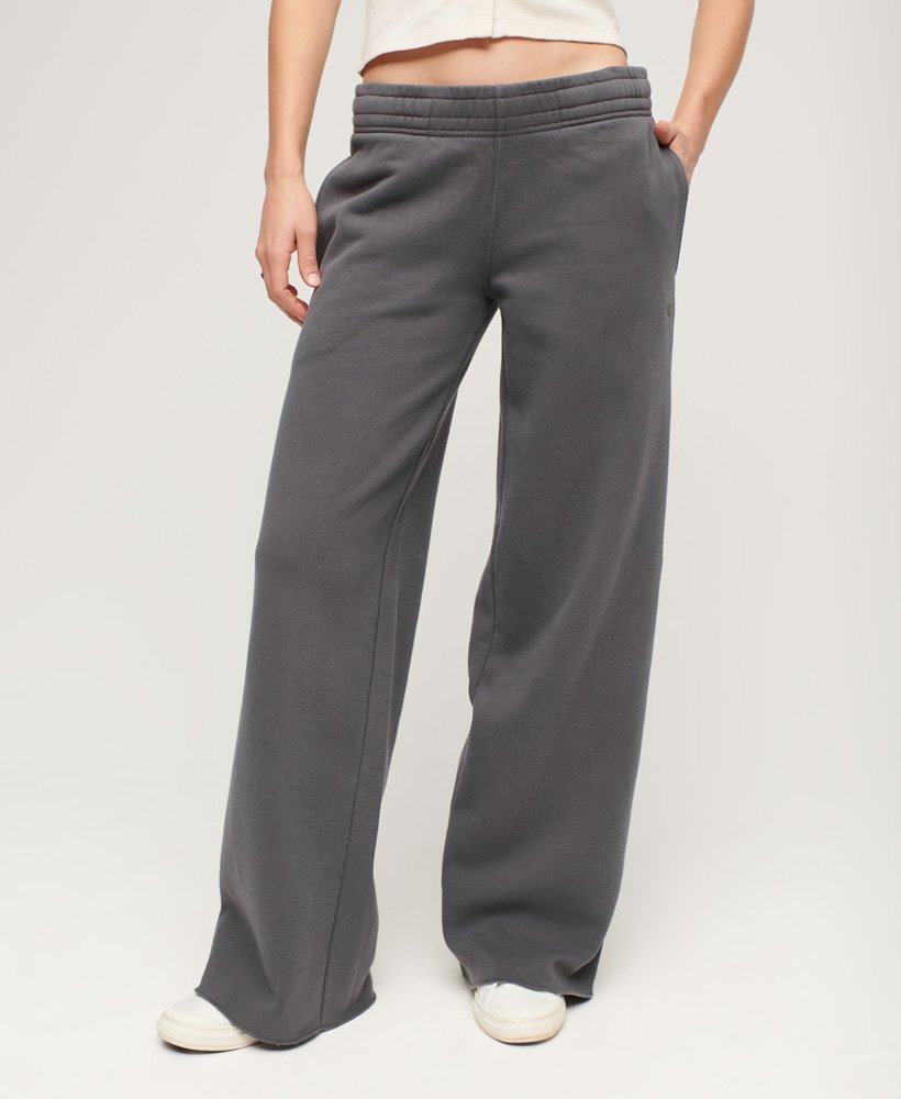 Women's - Wash Straight Joggers in Charcoal Grey