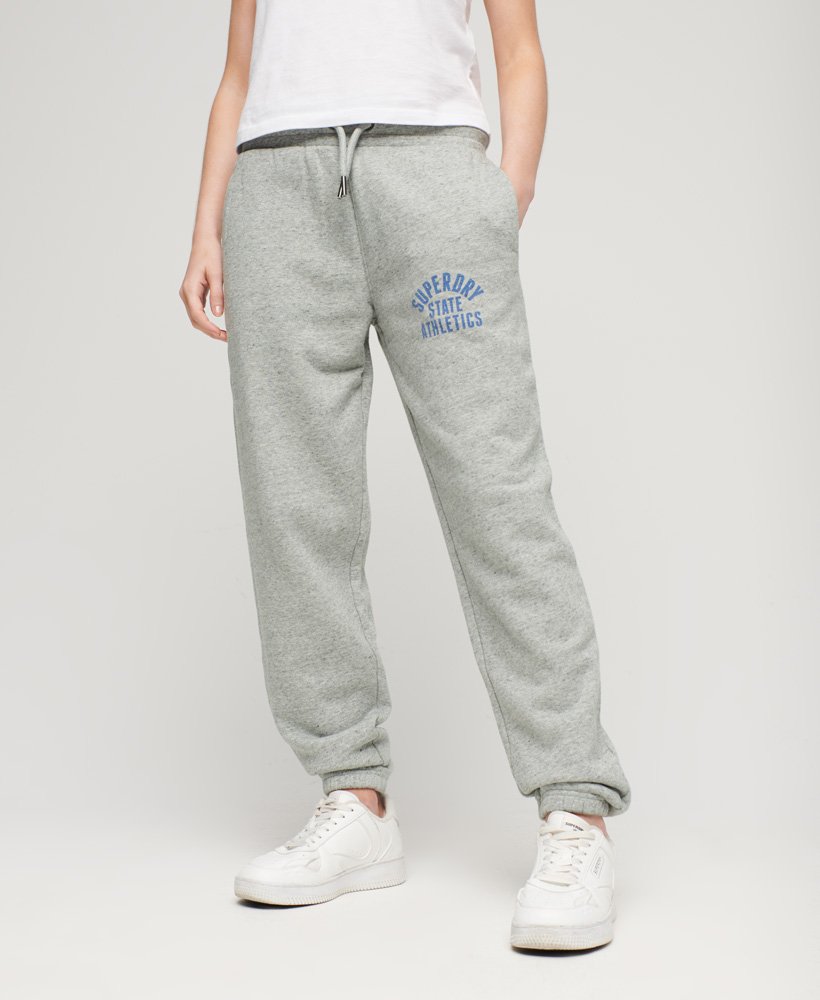 Women's Athletic College Loose Joggers in Athletic Grey Marl