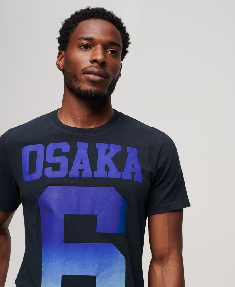 Superdry Osaka Series 6 Japan Short Sleeve Crew Neck T-Shirt Blue  Men's Size XL