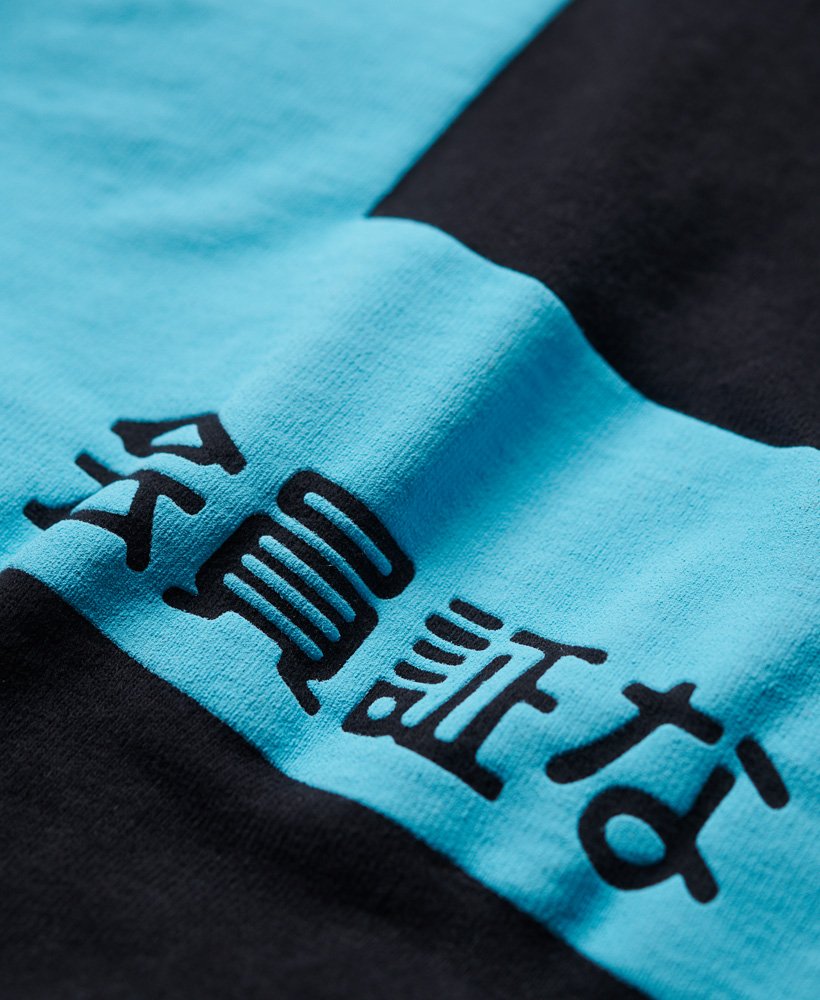 Mens - Osaka 6 Puff Print T-Shirt in Jet Black | Superdry UK