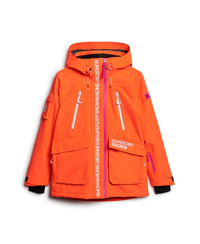 Women's Hooded Classic Puffer Jacket in Hyper Fire Coral