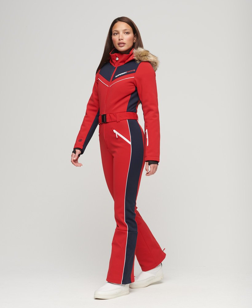 Women's Ski Suit in Hike Red