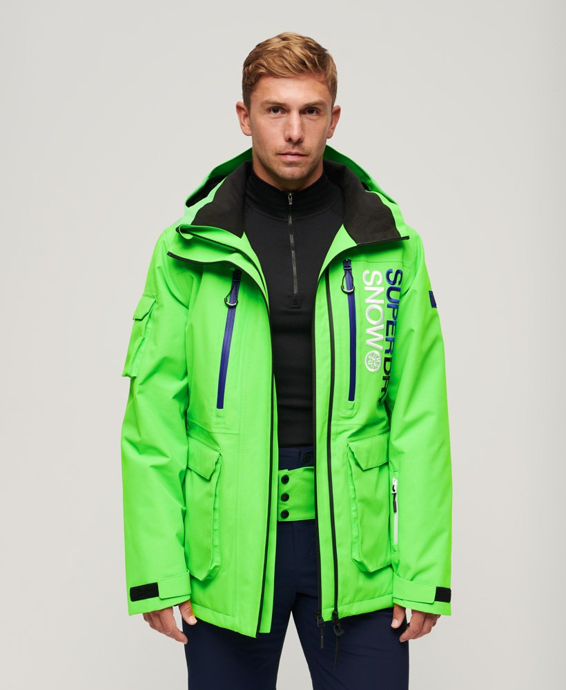 Men's - Ski Ultimate Rescue Jacket in Green Punch | Superdry UK