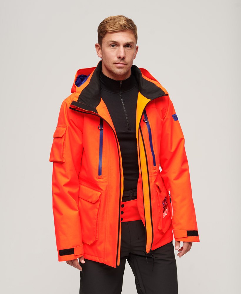 Hombre – Chaqueta de esquí Ultimate Rescue en Naranja Sol Flúor Superdry ES