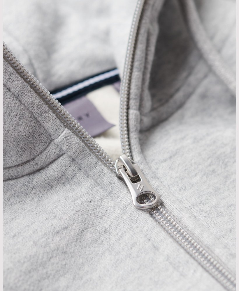 Mens - Brand Mark Zip Hoodie in Athletic Grey Marl | Superdry UK