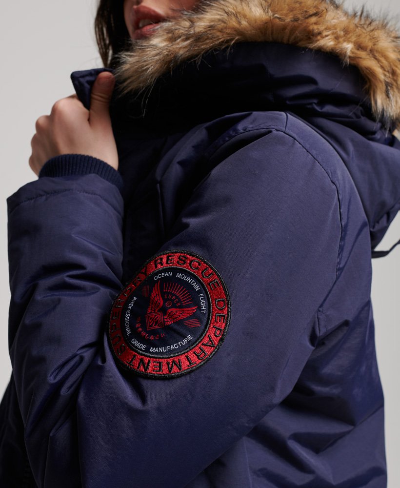 Superdry Vintage Everest Parka Imbottito Uomo - Slim Fit, Cappuccio In Pile, Pelliccia Sintetica Rimovibile