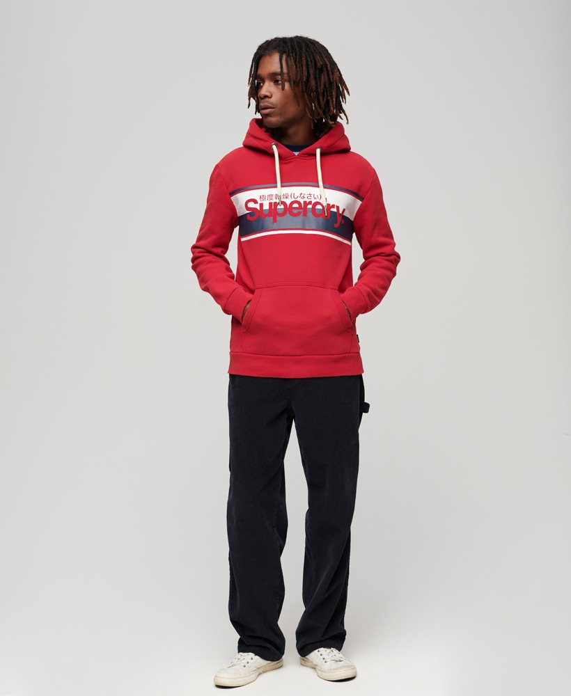 Superdry red hot sale hoodie