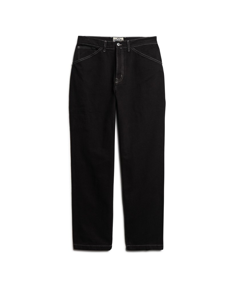 Womens - Contrast Carpenter Pants in Black | Superdry UK