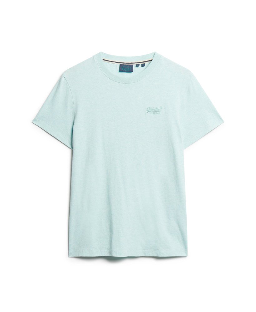 Mens - Organic Cotton Essential Logo T-Shirt in Light Mint Green Marl ...