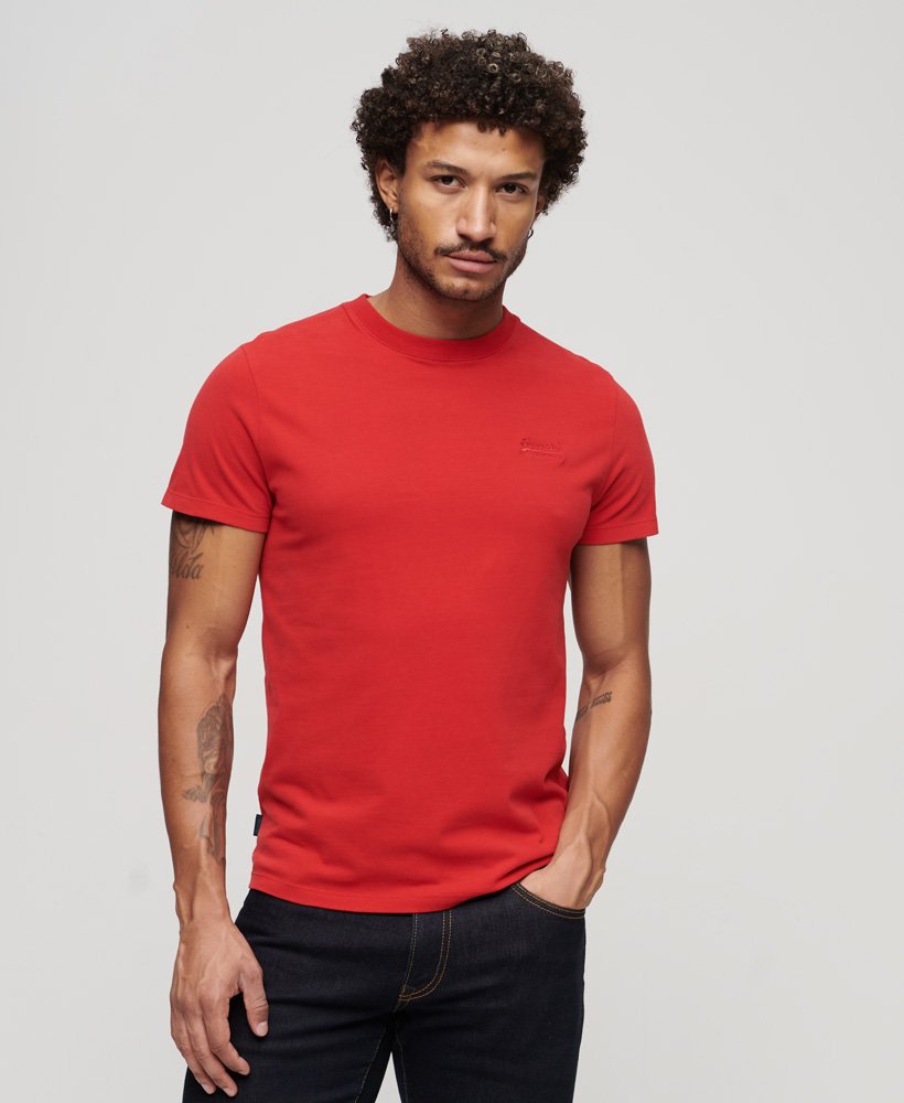 T-Shirt Logo Bio-Baumwolle mit Rot Rouge DE Essential | Herren Superdry aus -