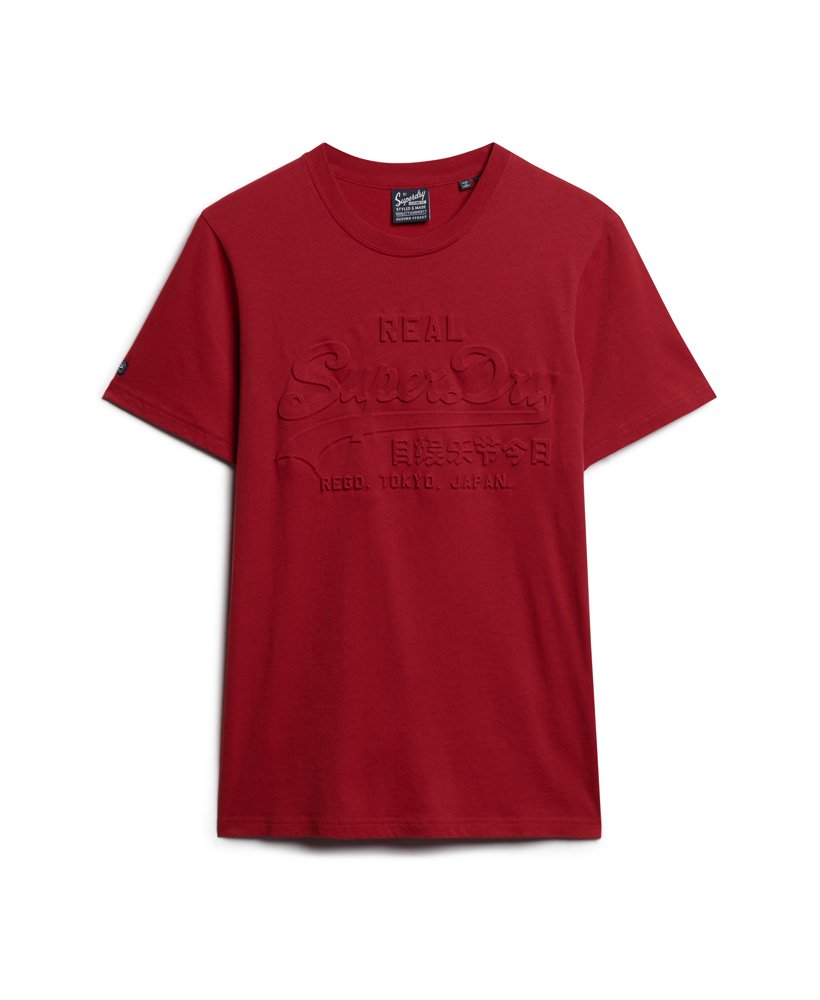 Embossed Red in Logo US Superdry T-Shirt Men\'s | Vintage Expedition