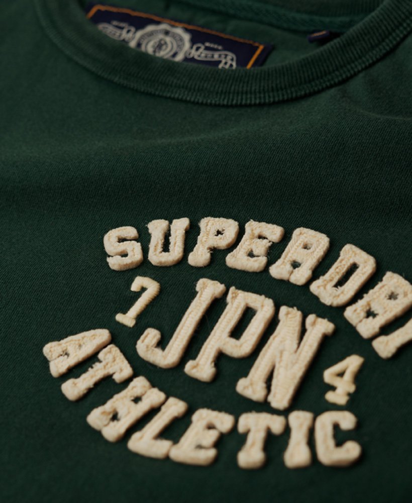 Mens - Vintage Athletic Short Sleeve T-Shirt in Enamel Green | Superdry UK