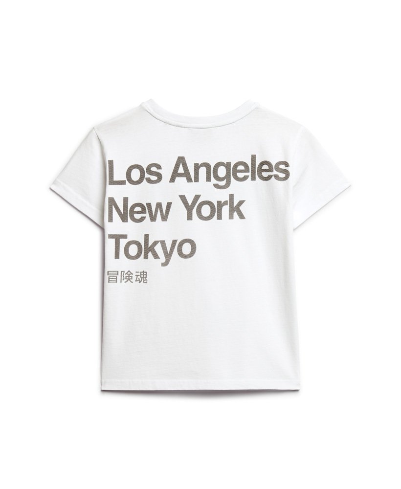 Women\'s Core Logo T-Shirt Superdry White | City US in Brilliant