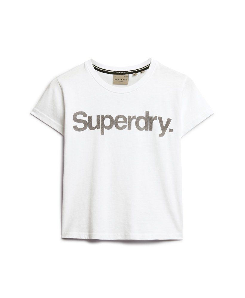 Womens - Core Logo City T-Shirt in Brilliant White | Superdry UK