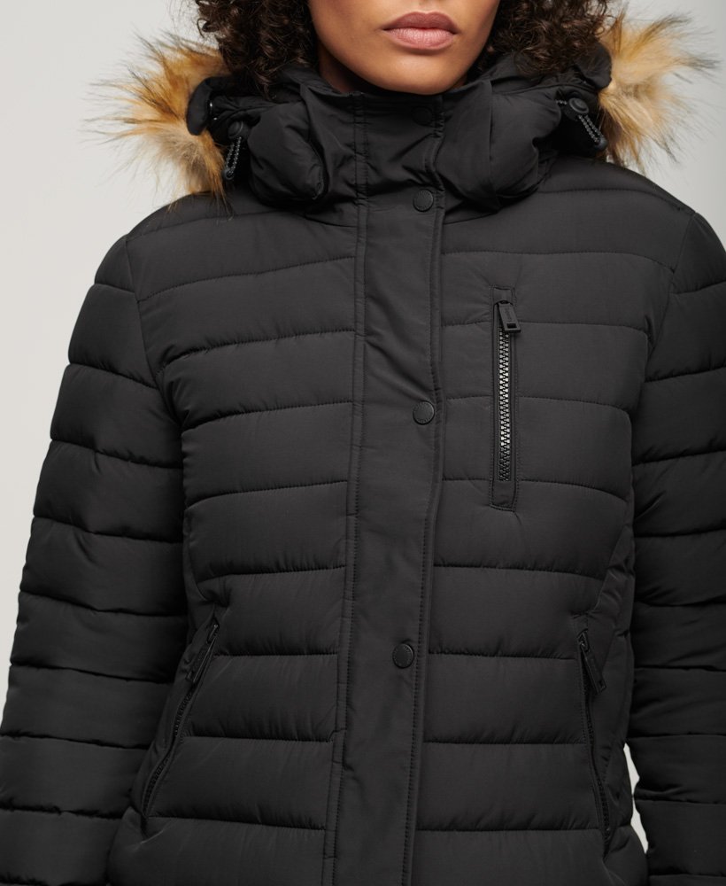 Superdry womens sale coat fur hood