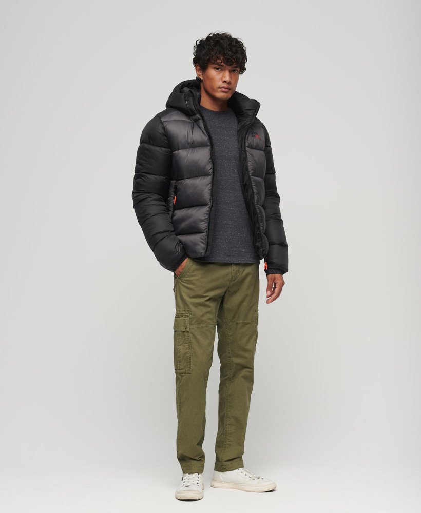 Superdry Hooded Colour Block Sports Puffer Jacket - Men's Mens Winter ...