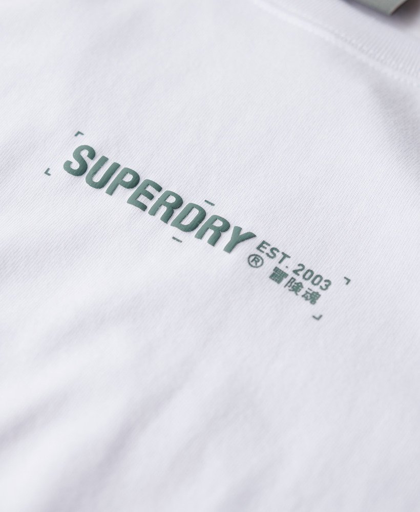 Utility | Superdry in Fit Sport T-Shirt Men\'s White Loose US Brilliant Logo