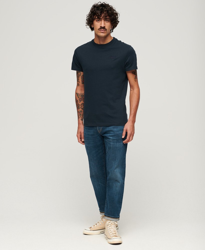 Mens - Organic Cotton Essential Logo T-Shirt in Eclipse Navy | Superdry UK