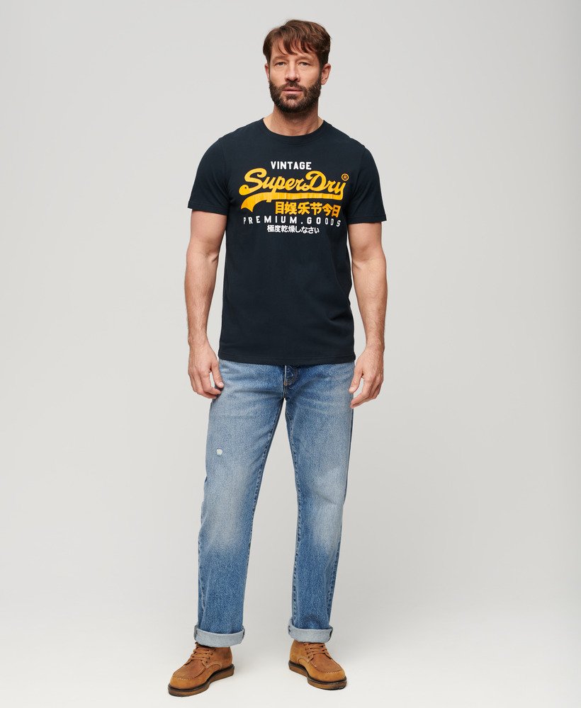 Men\'s Vintage Logo US Duo Navy in | Eclipse T-Shirt Superdry