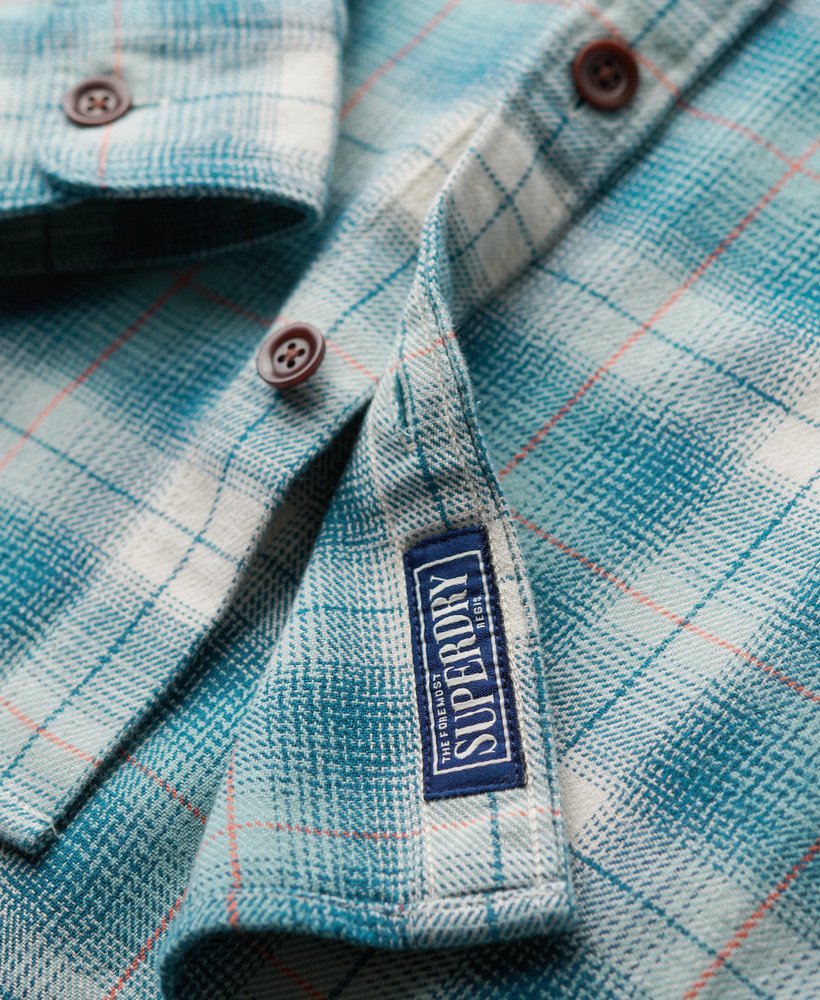 Men's - Vintage Check Overshirt in Blue Check | Superdry UK