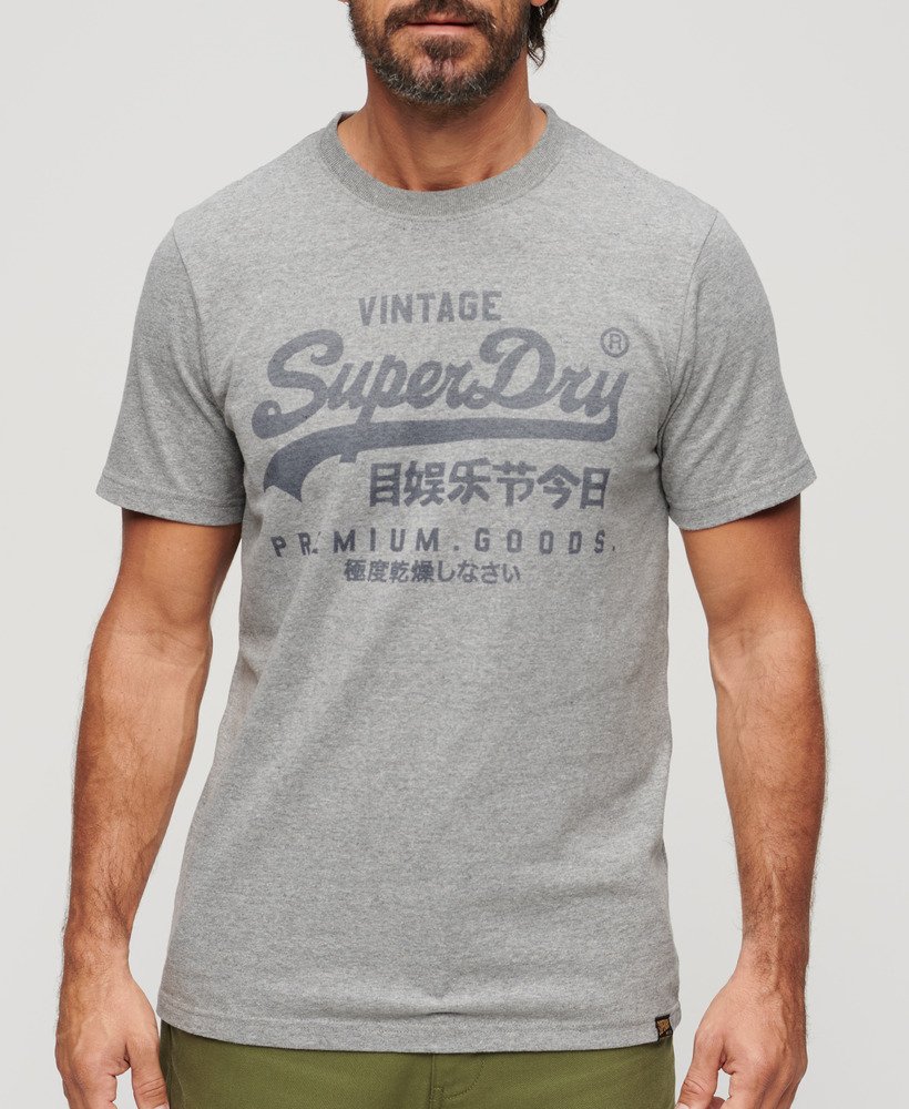 Men's Classic Heritage T-Shirt in Ash Grey Marl | Superdry US