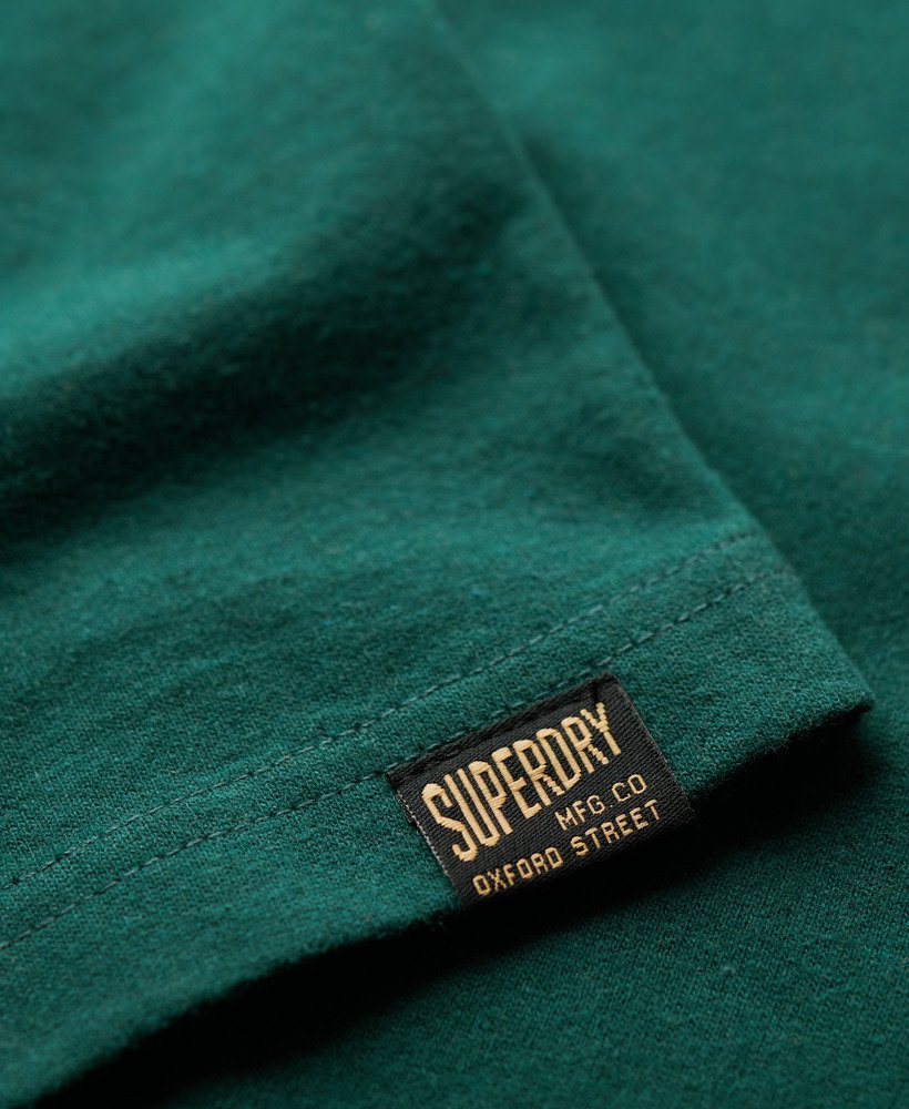 Men\'s Vintage T-Shirt Superdry Logo US Bengreen Marl Chest in Heritage 