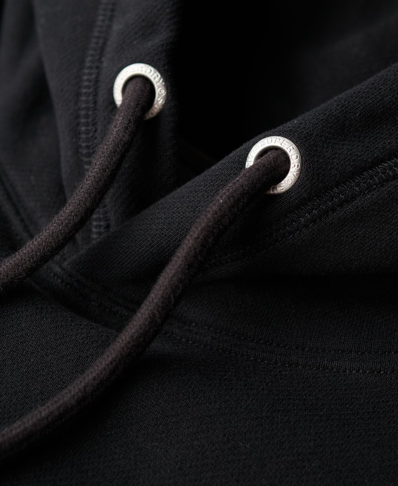 Mens - Sportswear Embossed Loose Fit Hoodie in Black | Superdry UK