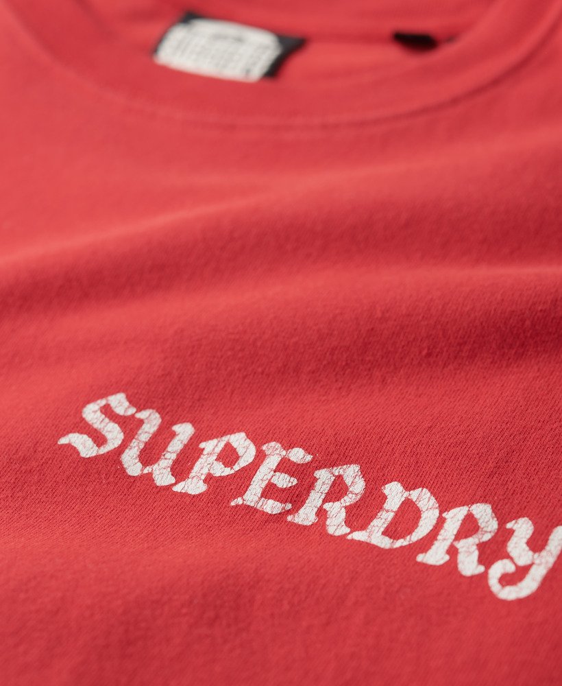 Men's Tattoo Graphic Loose Fit T-Shirt in Soda Pop Red | Superdry US
