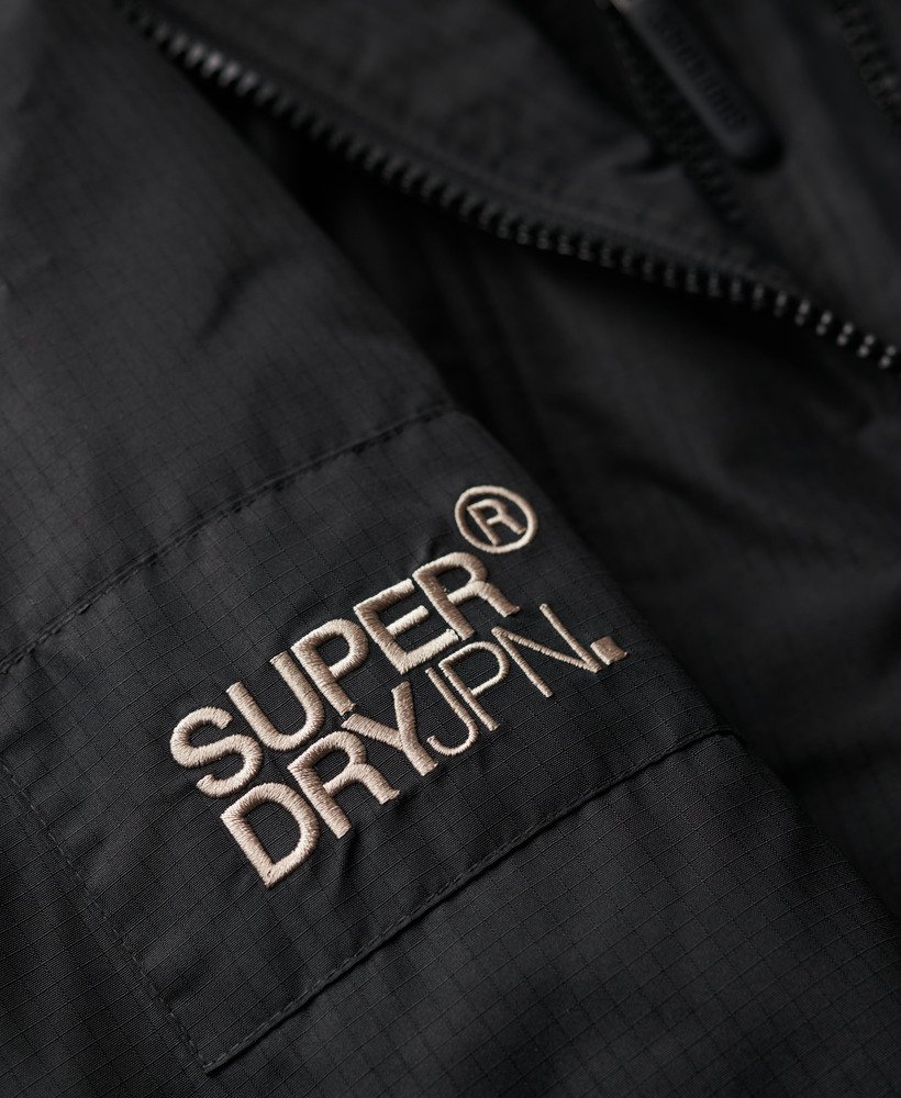 Men's - Hooded Mountain SD Windbreaker Jacket in Black | Superdry UK